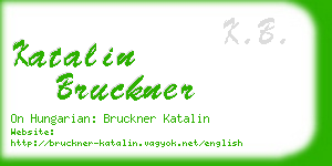 katalin bruckner business card